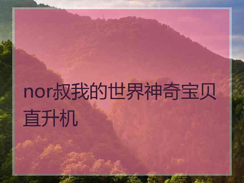 nor叔我的世界神奇宝贝直升机