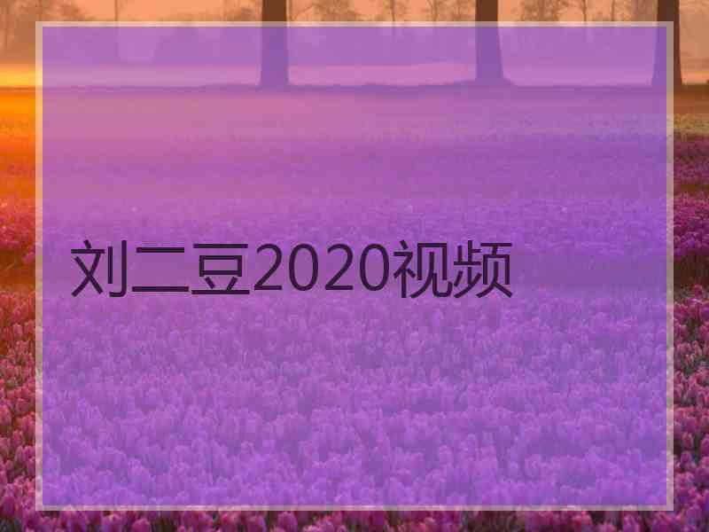 刘二豆2020视频