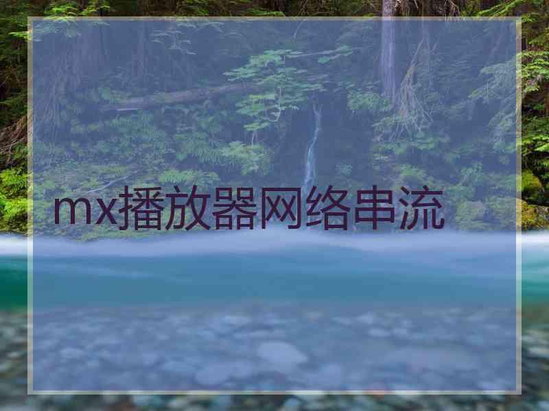 mx播放器网络串流