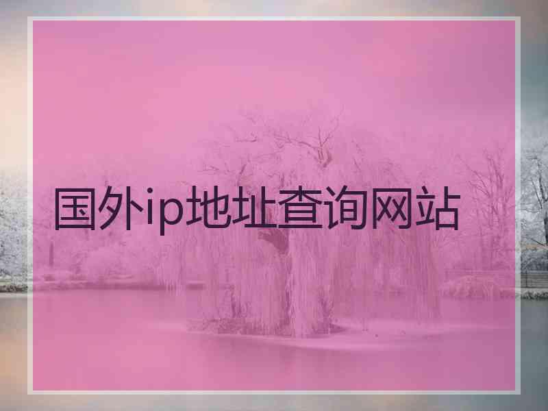 国外ip地址查询网站