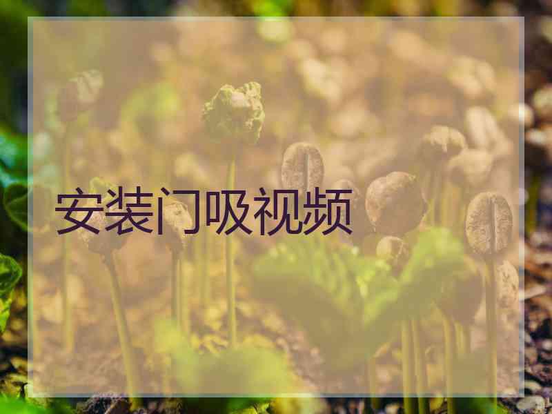 安装门吸视频