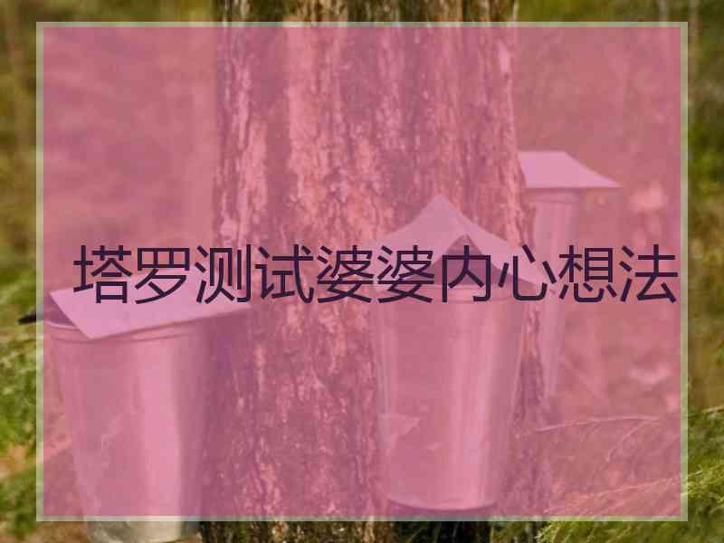 塔罗测试婆婆内心想法