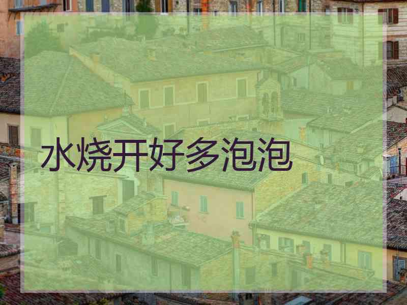 水烧开好多泡泡