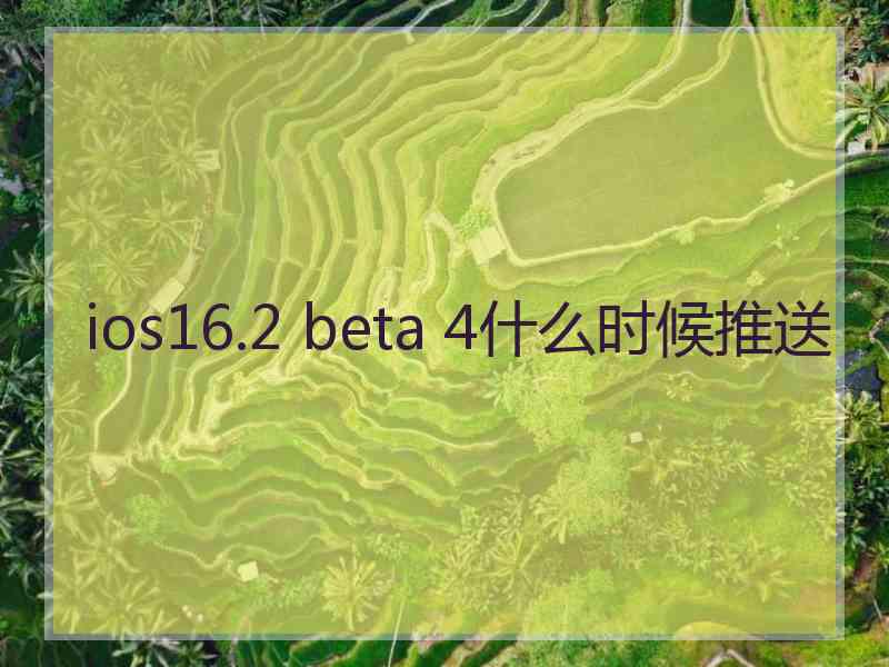 ios16.2 beta 4什么时候推送