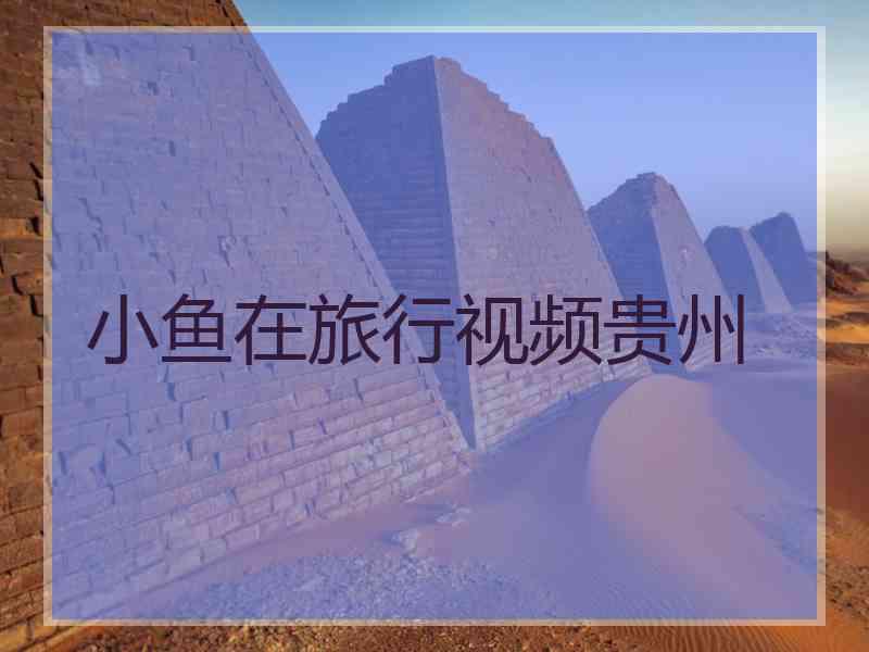 小鱼在旅行视频贵州
