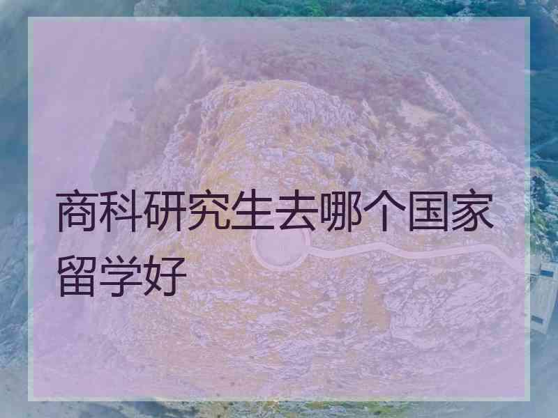 商科研究生去哪个国家留学好