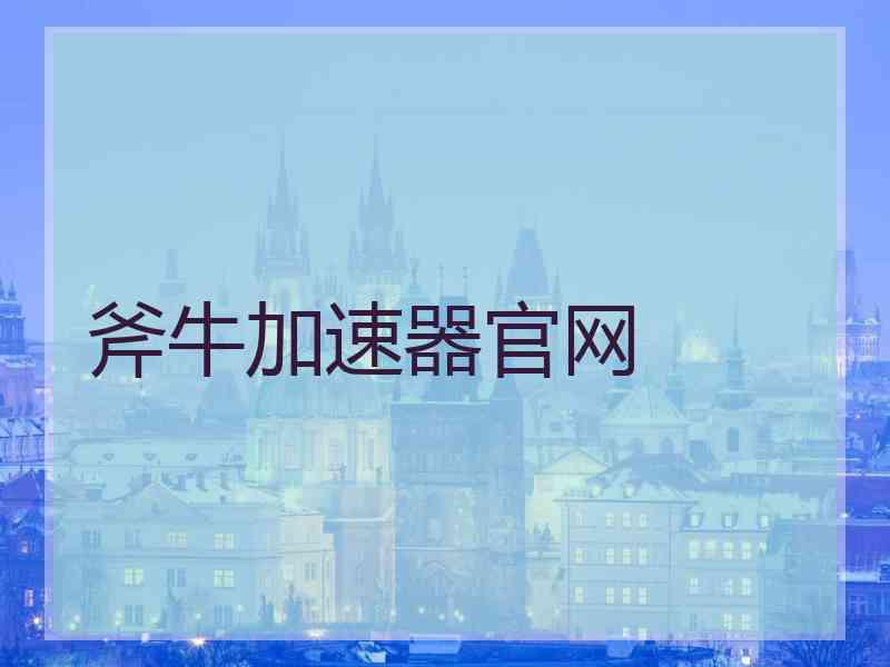 斧牛加速器官网