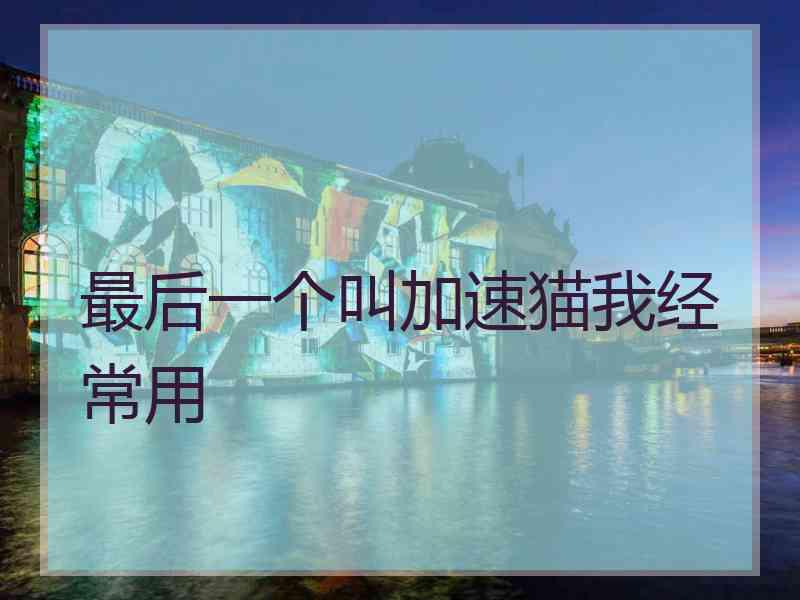 最后一个叫加速猫我经常用