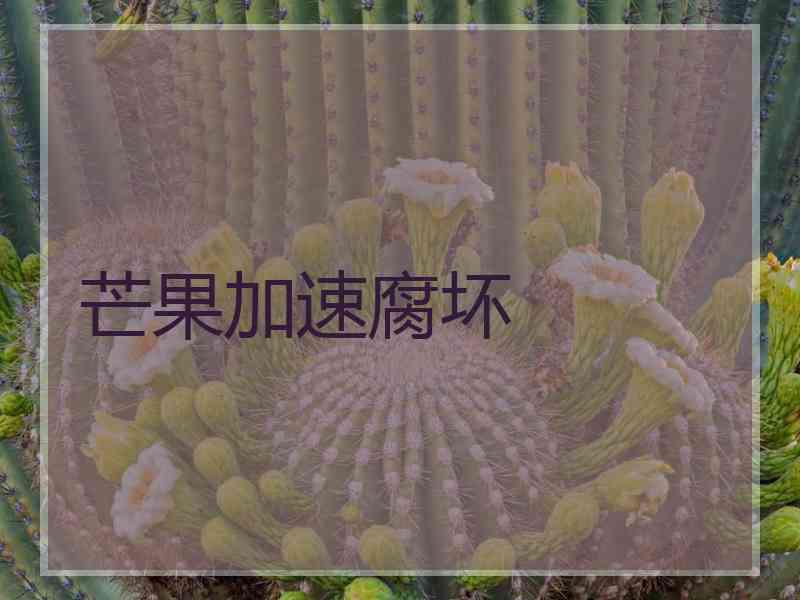 芒果加速腐坏