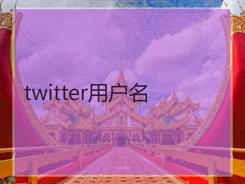 twitter用户名