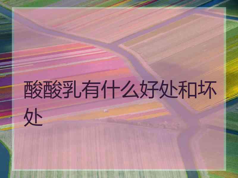 酸酸乳有什么好处和坏处