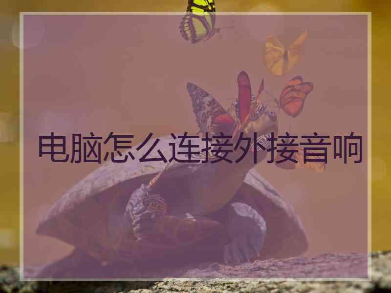 电脑怎么连接外接音响