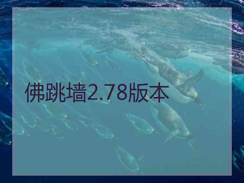 佛跳墙2.78版本