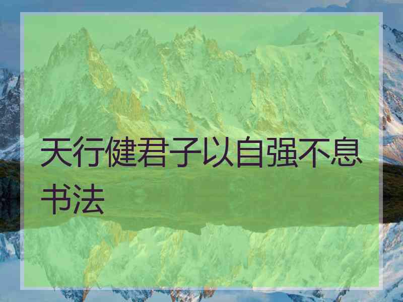 天行健君子以自强不息书法