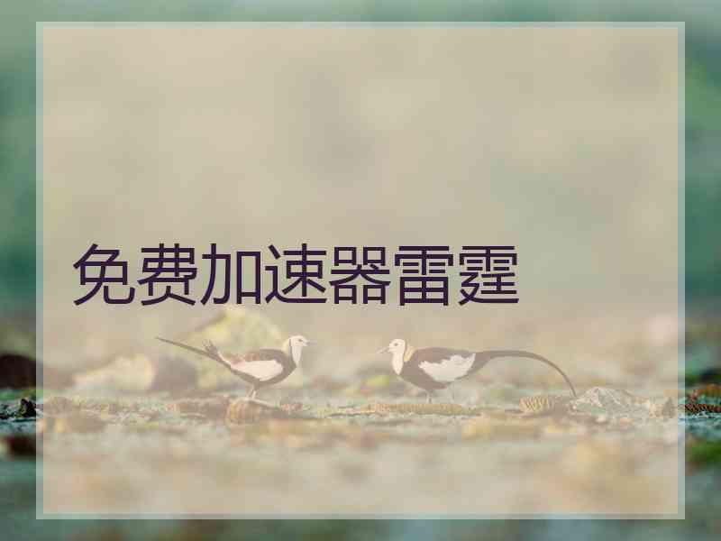 免费加速器雷霆