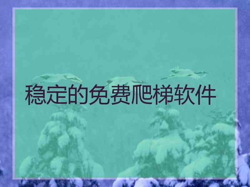 稳定的免费爬梯软件