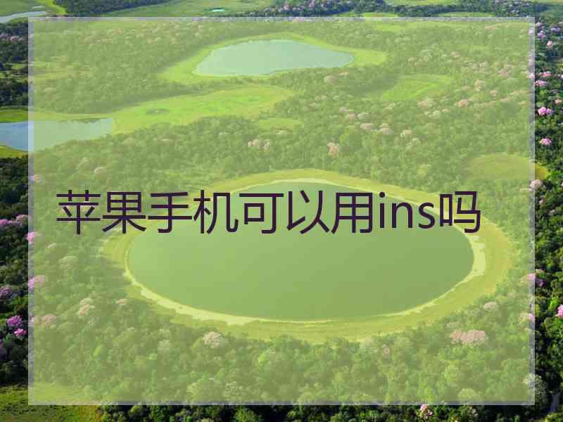 苹果手机可以用ins吗