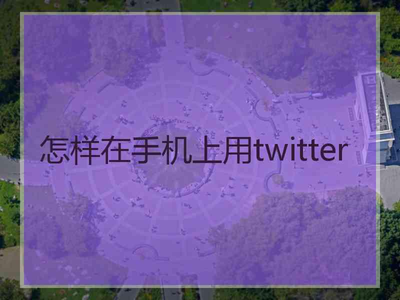 怎样在手机上用twitter