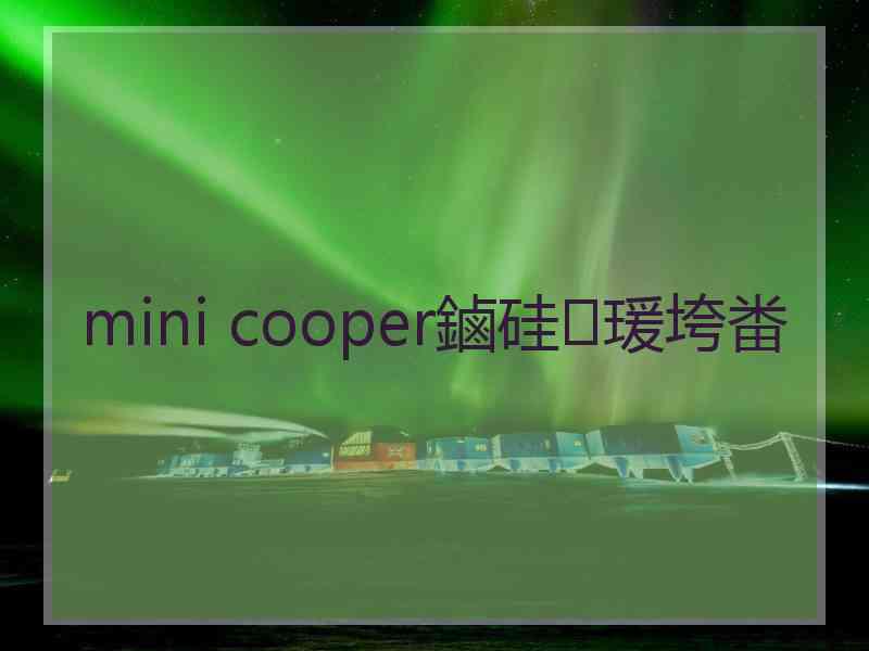 mini cooper鏀硅瑗垮畨