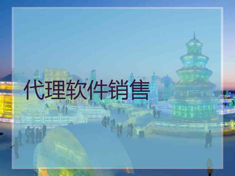 代理软件销售