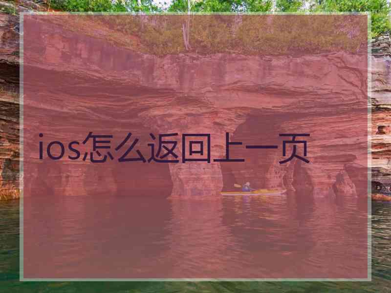 ios怎么返回上一页