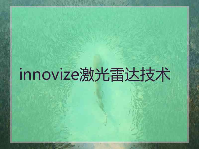 innovize激光雷达技术