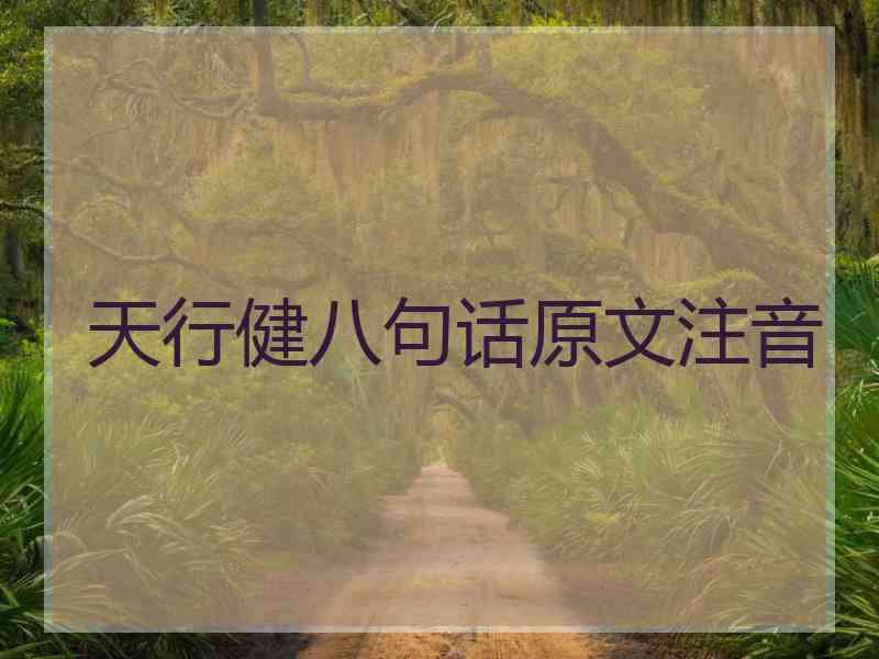 天行健八句话原文注音