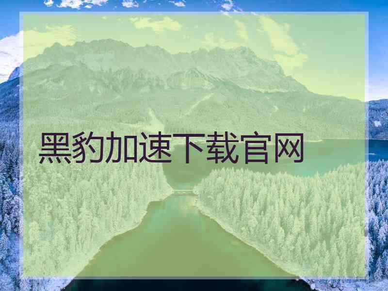 黑豹加速下载官网