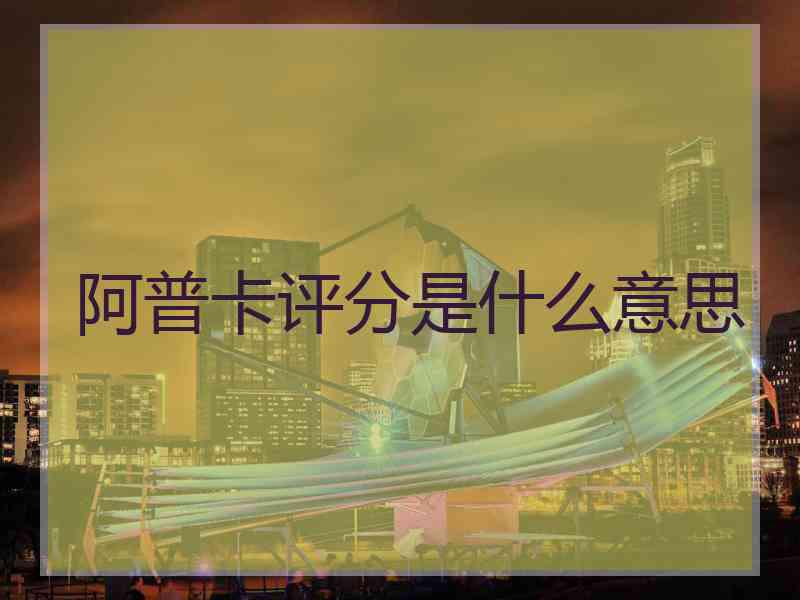 阿普卡评分是什么意思