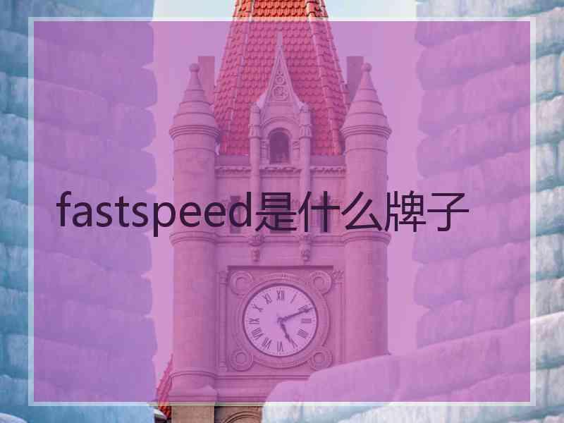 fastspeed是什么牌子