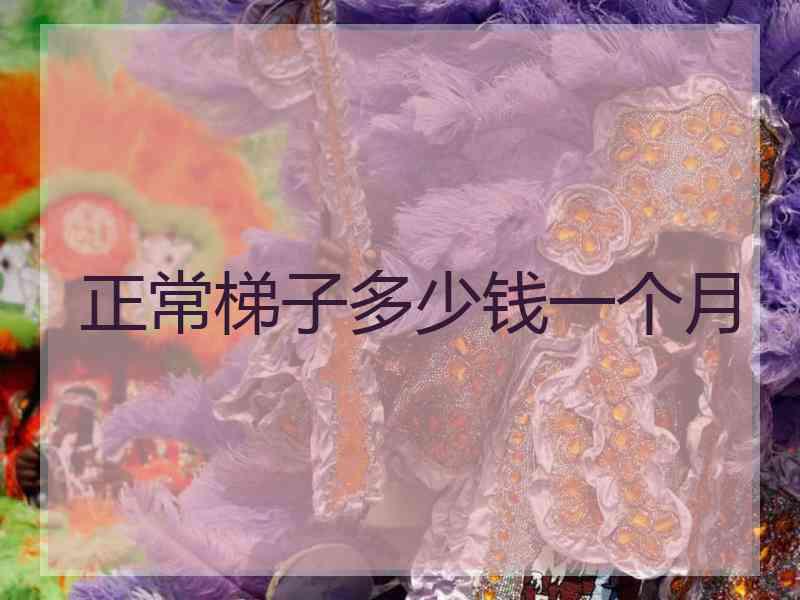 正常梯子多少钱一个月