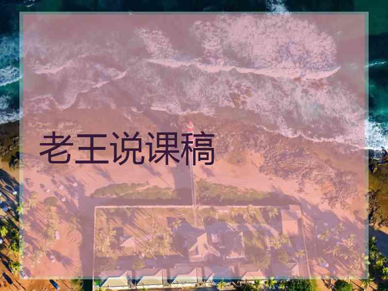 老王说课稿
