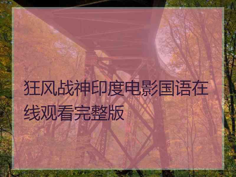 狂风战神印度电影国语在线观看完整版