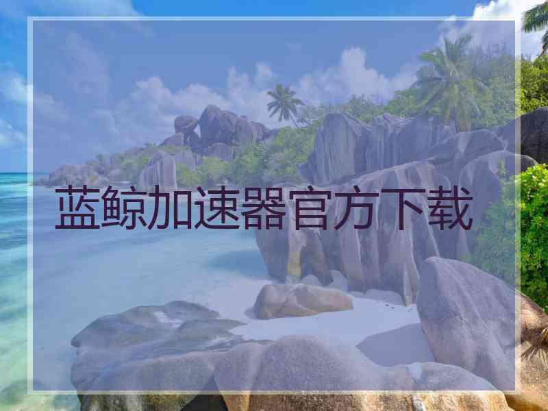 蓝鲸加速器官方下载