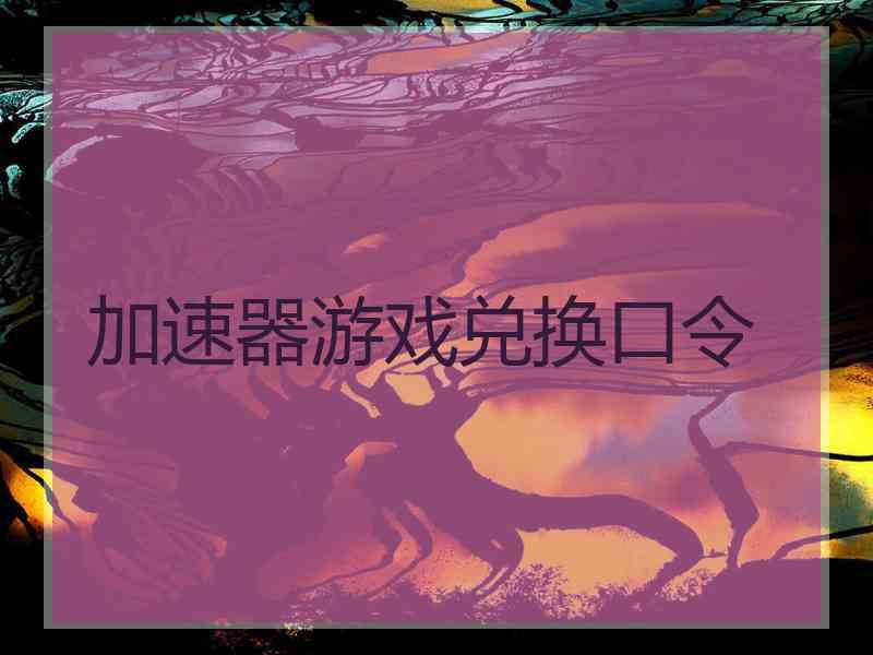 加速器游戏兑换口令