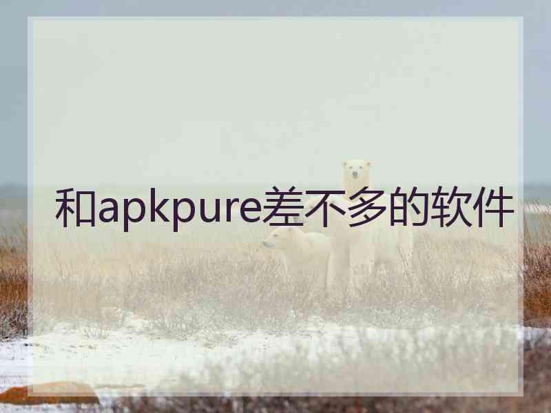 和apkpure差不多的软件