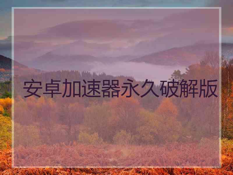 安卓加速器永久破解版