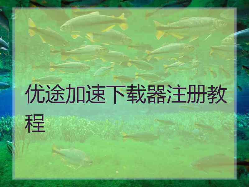 优途加速下载器注册教程