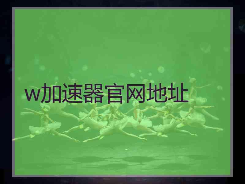 w加速器官网地址