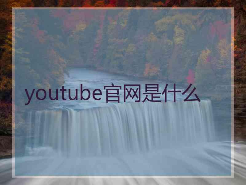 youtube官网是什么