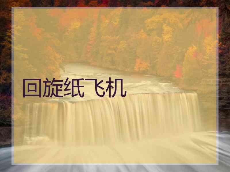 回旋纸飞机