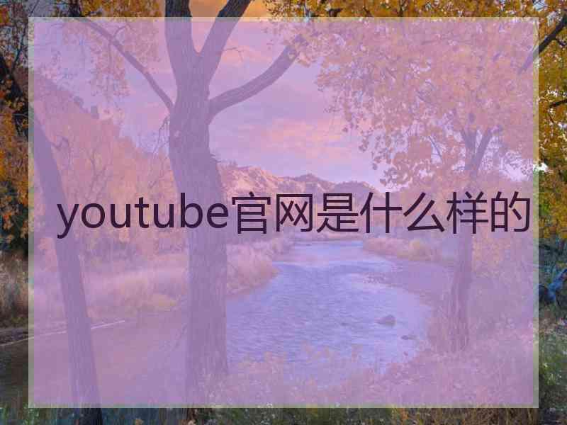 youtube官网是什么样的