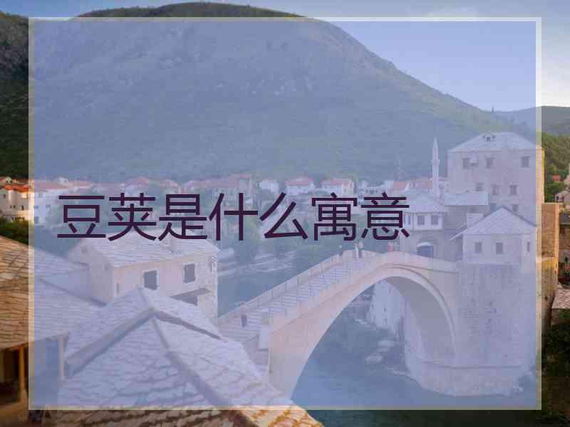 豆荚是什么寓意