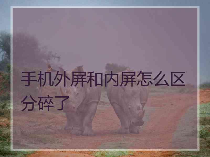 手机外屏和内屏怎么区分碎了