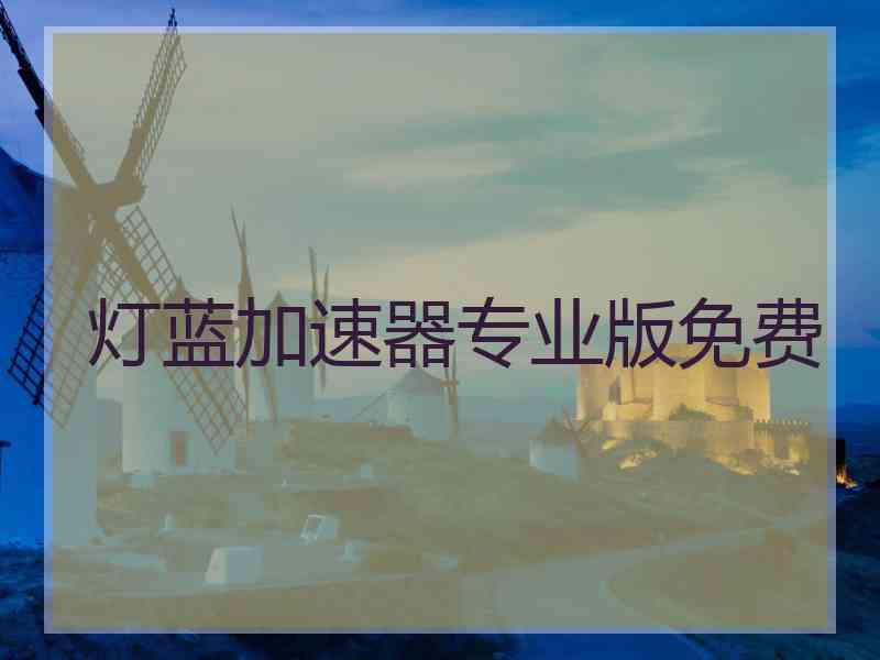 灯蓝加速器专业版免费
