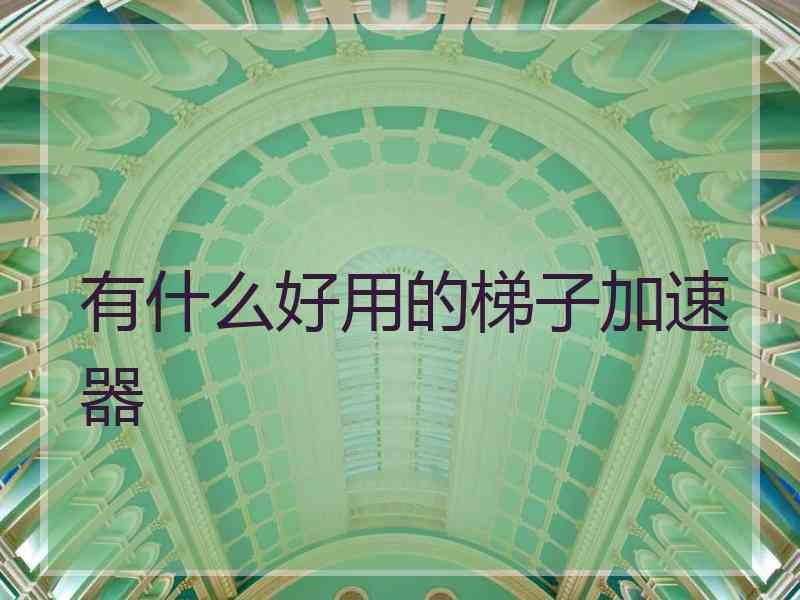 有什么好用的梯子加速器