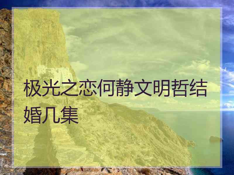 极光之恋何静文明哲结婚几集