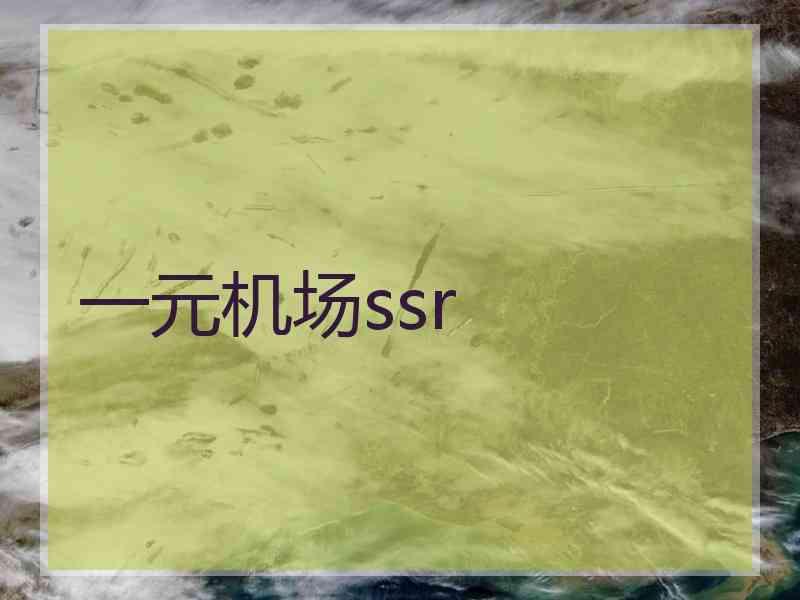 一元机场ssr