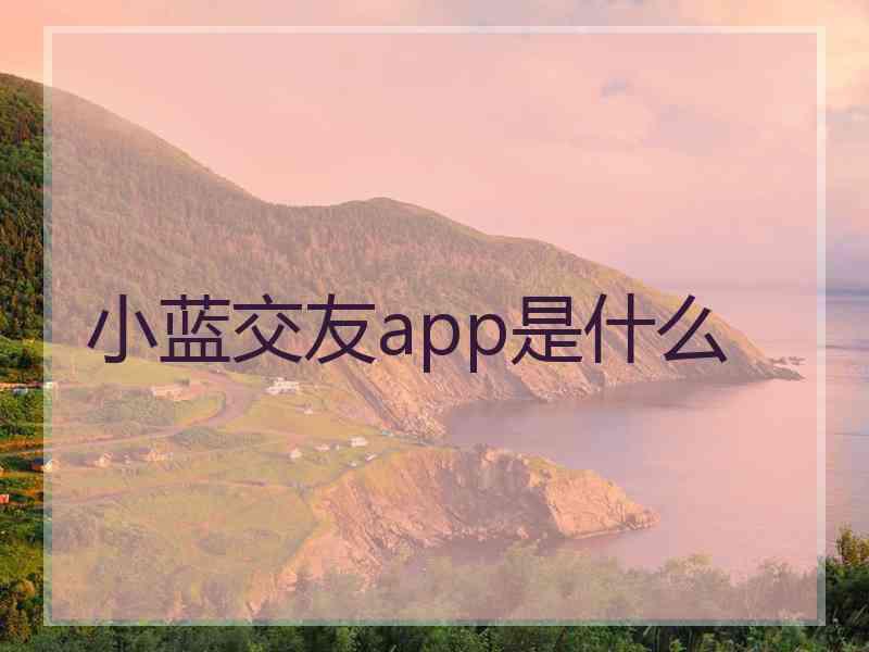 小蓝交友app是什么