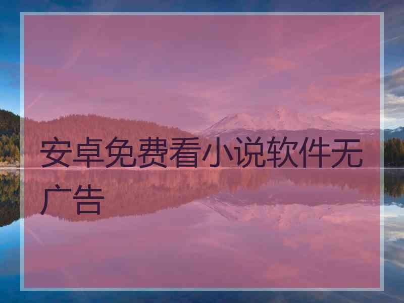 安卓免费看小说软件无广告